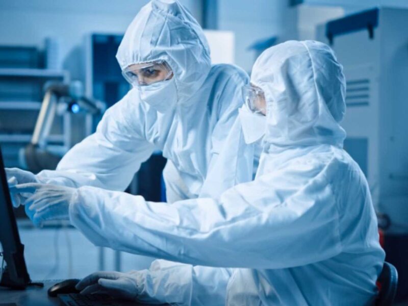 Working in a cleanroom is balancing between the highest standards